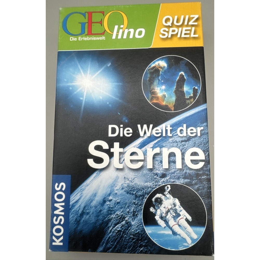 GERMAN: GEO Lino Quiz Spiel KOSMOS Space Game COMPLETE Home School